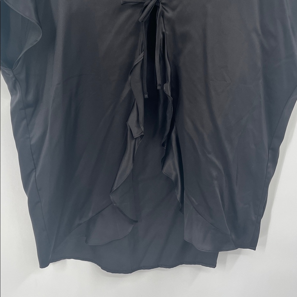 Victorias Secret Black Ruffle Robe One Size - Picture 2 of 8